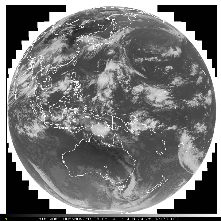 GMS-8 IR Satellite – Japan Region