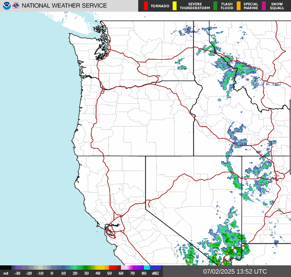 Radar Mosaic – Pacific Northwest