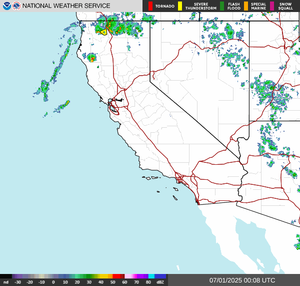 Radar Mosaic – Pacific Southwest