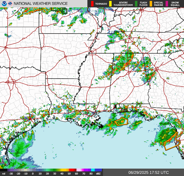 Radar Mosaic – Southern Mississippi Valley
